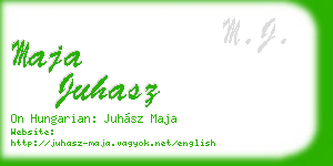 maja juhasz business card